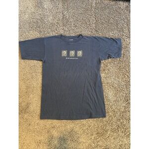 VTG PRAIRIE MOUNTAIN ARIZONA Blue T-Shirt Mens Size Medium M Single Stitch